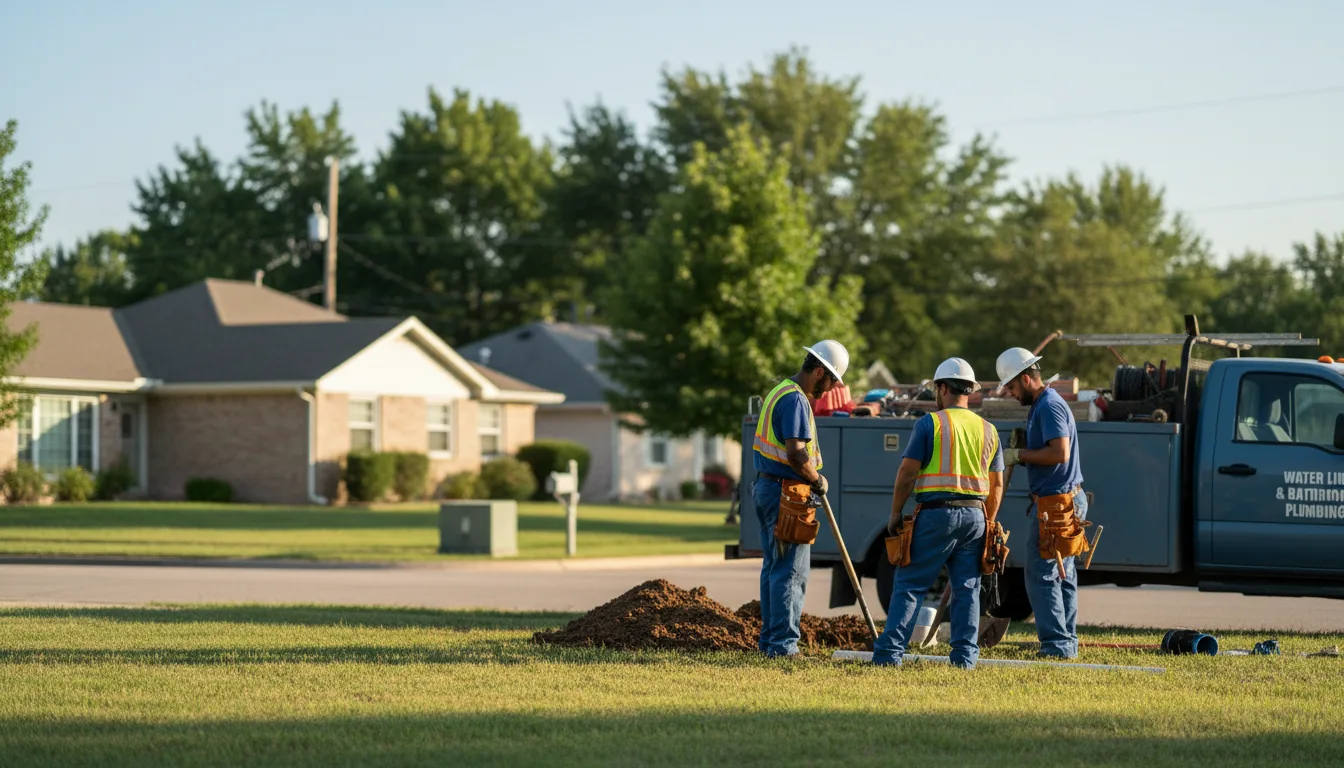 Residential water line and bathroom plumbing service in Post, TX